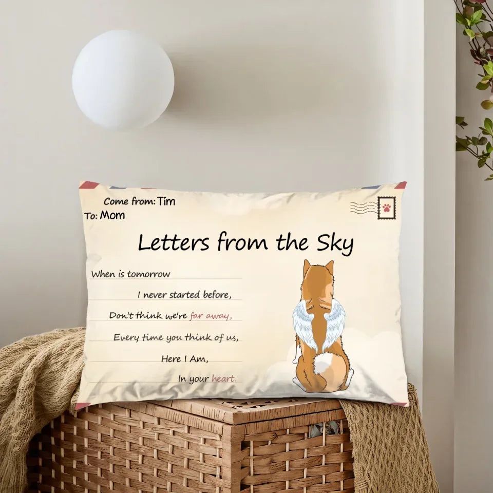 personalized photo loss of dog gift pillow comfort gift main view