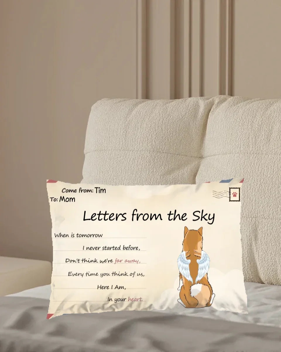 loss of dog gift pillow personalized photo comfort gift detail view