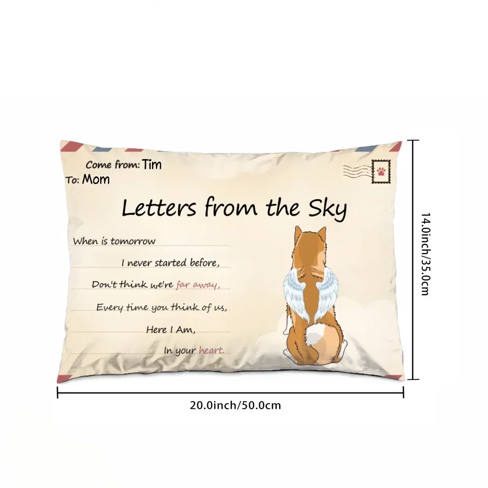 pillow personalized photo loss of dog gift comfort gift design preview