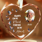 ornament personalized photo with name keepsake display crystal glass