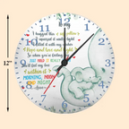 personalized wall clock holiday gift for daughter detail view