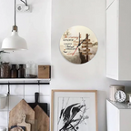 custom name wooden wall clock keepsake as a new home gift