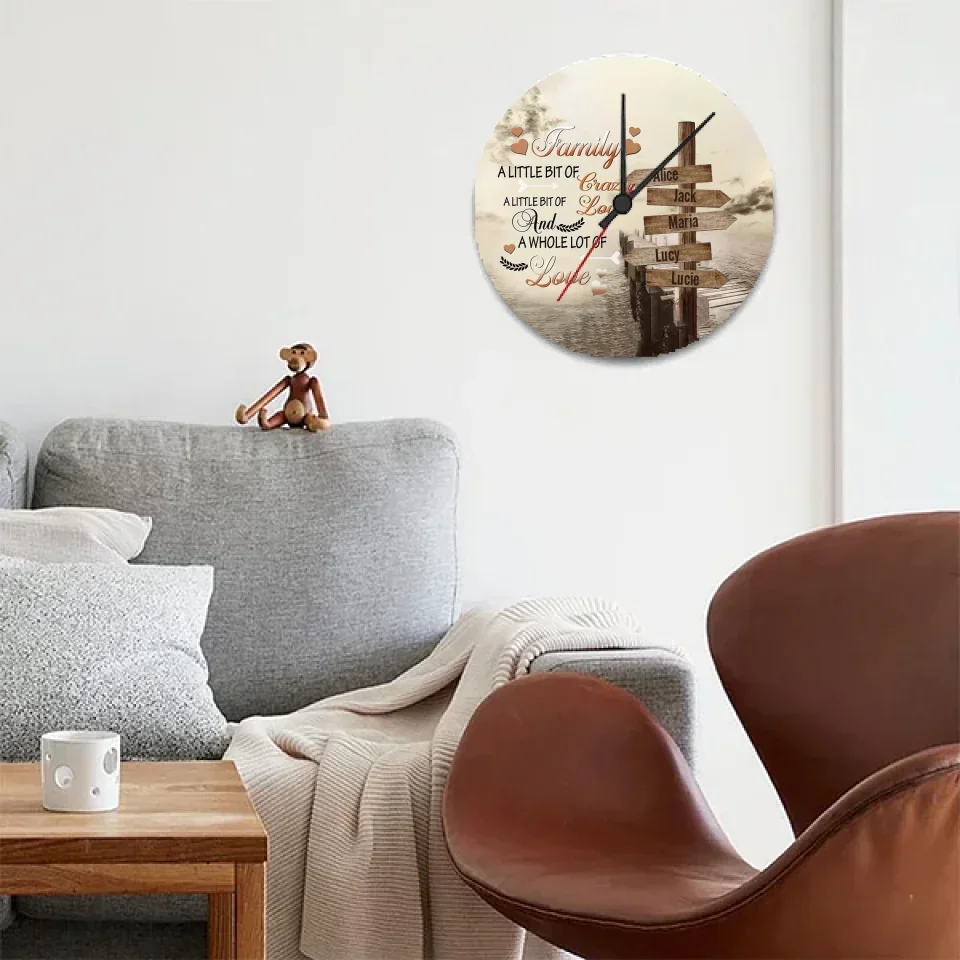 custom name wooden wall clock keepsake as a christmas gift