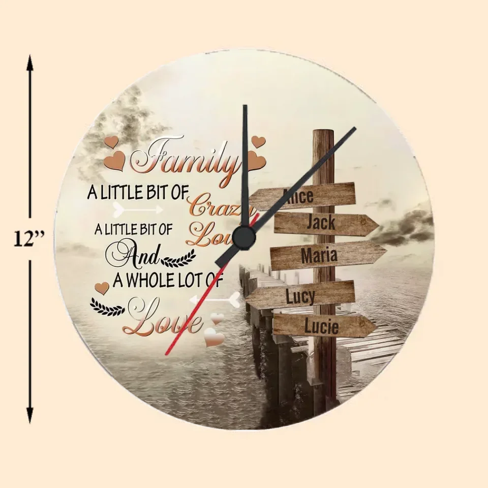 custom name wooden wall clock as a birthday gift