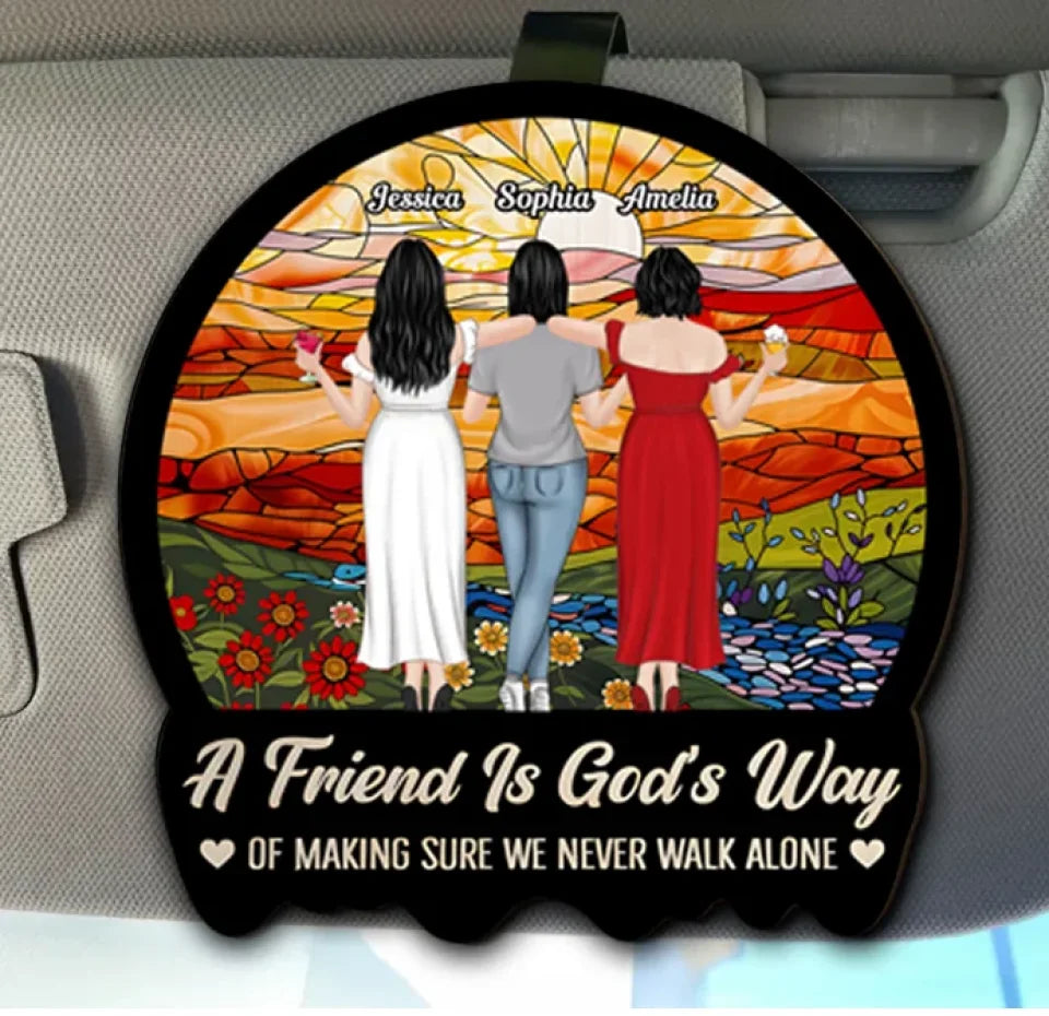 personalized design car visor clip wooden