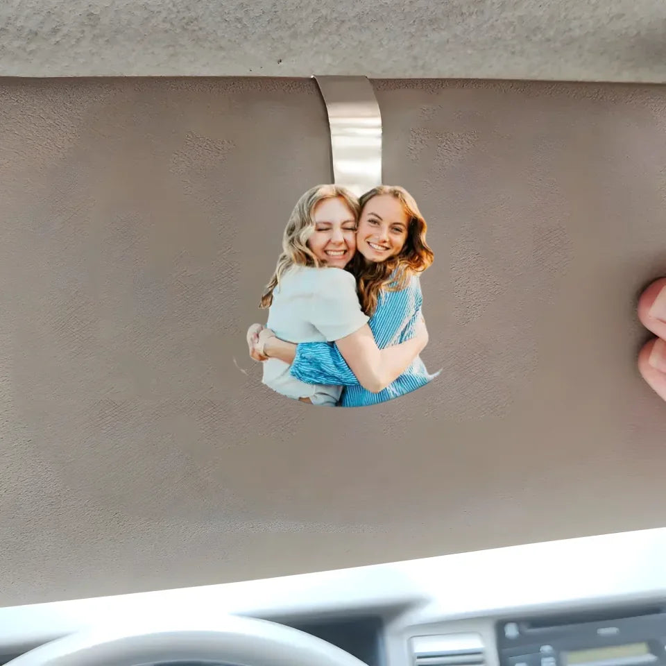 bestie together car visor clip personalized design