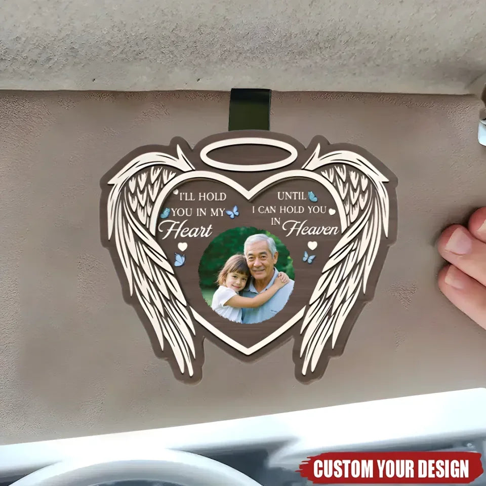 wooden decoration personalized photo with name remembrance gift