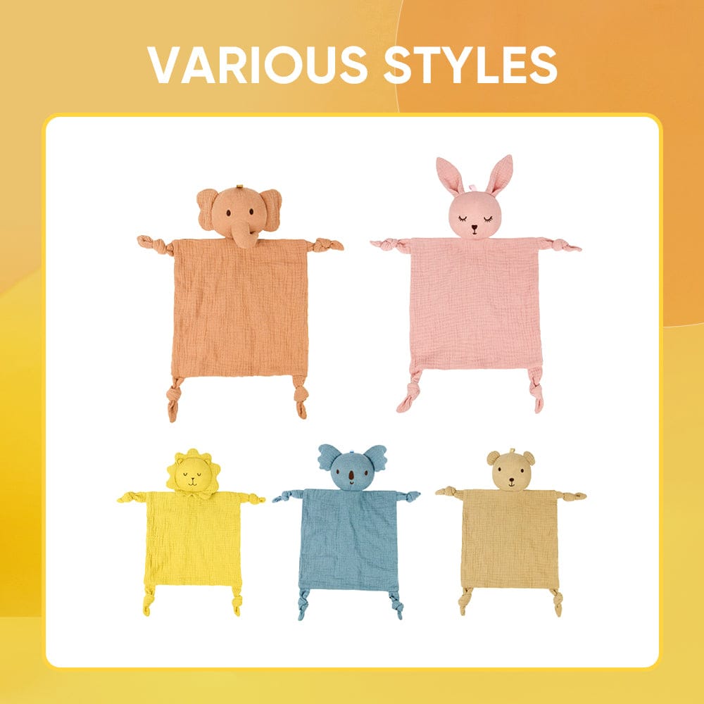 Personalized Baby Soothing Towel Soft Sleeping Animal Towel with Embroidered Name Gift for Baby