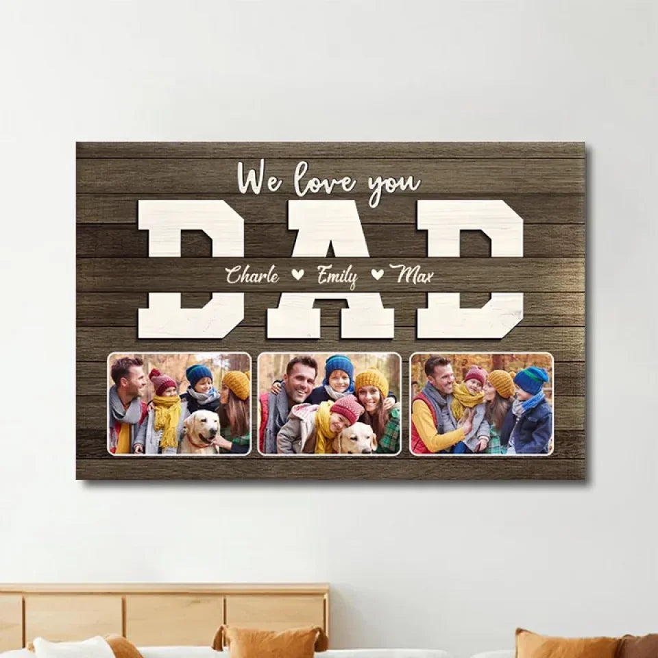 we love you daddy custom gift for dad personalized gift