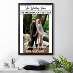 Personalized Wedding Times Photo Poster Couple Wall Decor 1st Year Anniversary Gift romantic wall decor
