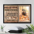personalized photo loss of dog gift photo canvas wall art main view