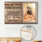 loss of dog gift photo canvas personalized photo wall art detail view