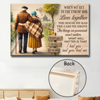 poster at the end of our lives personalized design anniversary gift for grandparents