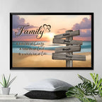 family name personalized wooden framed canvas for living room decor