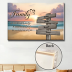 family name personalized wooden framed canvas keepsake for living room decor