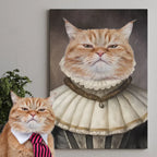 Canvas Unframed Royal Portrait Canvas Print Personalized Pet Portrait