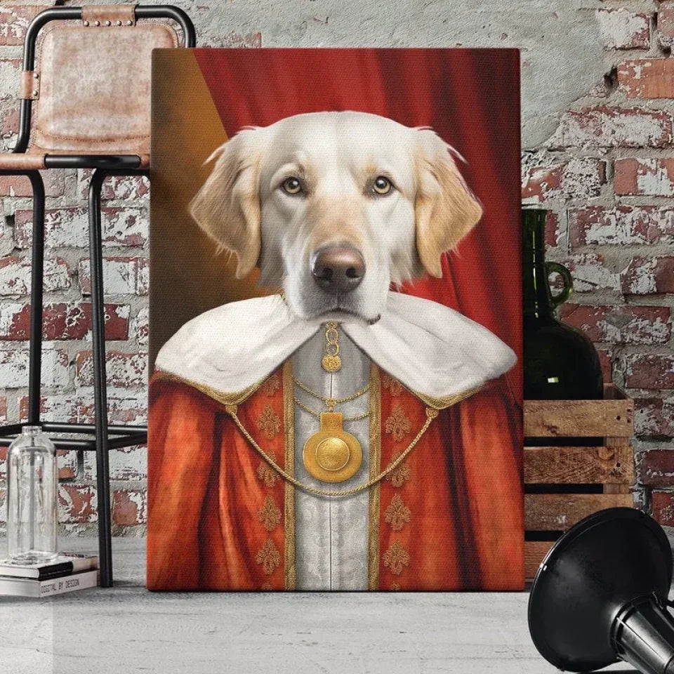 Canvas Unframed Personalized Pet Portrait Royal Portrait Canvas Print Custom Dog or Cat Painting Wall Art for Memorial