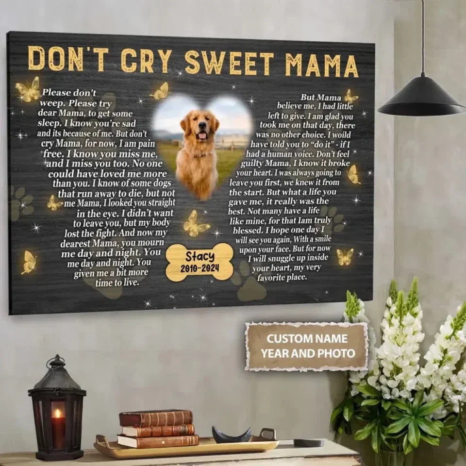 Poster Without Frame Personalized Keepsake Never Forgotten Home Remembrance Gift for Loss of Dog