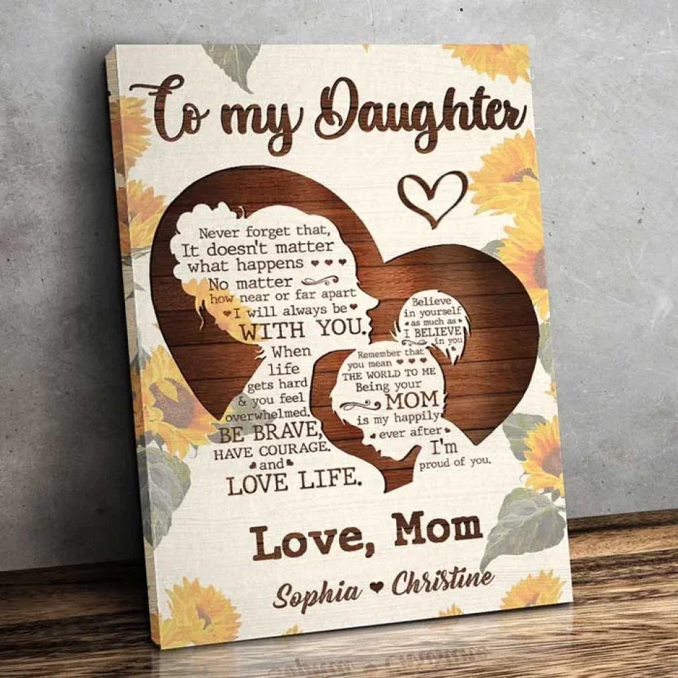 personalized vertical canvas gift for daughter product photo