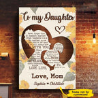vertical canvas personalized gift for daughter main image