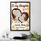 vertical canvas personalized gift for daughter front view