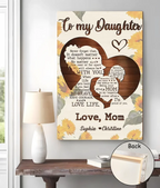 personalized vertical canvas gift for daughter detail view