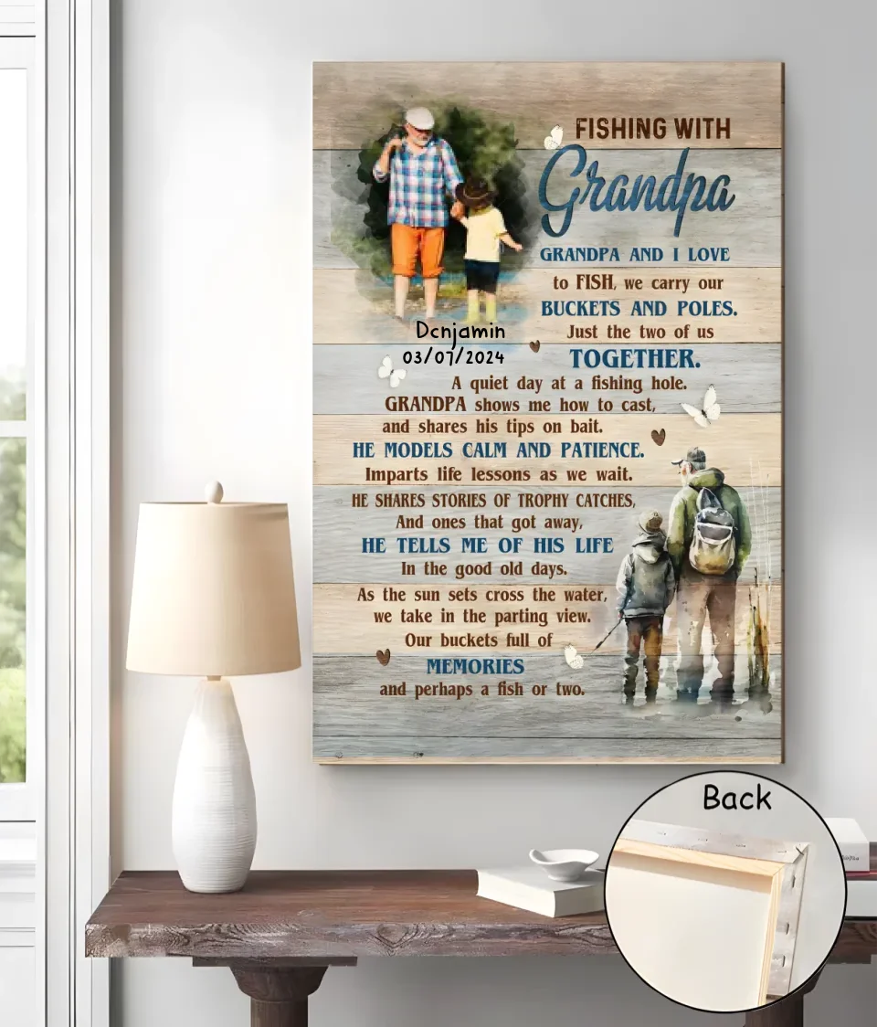 grandpas favorite moments canvas personalized gift for grandpa