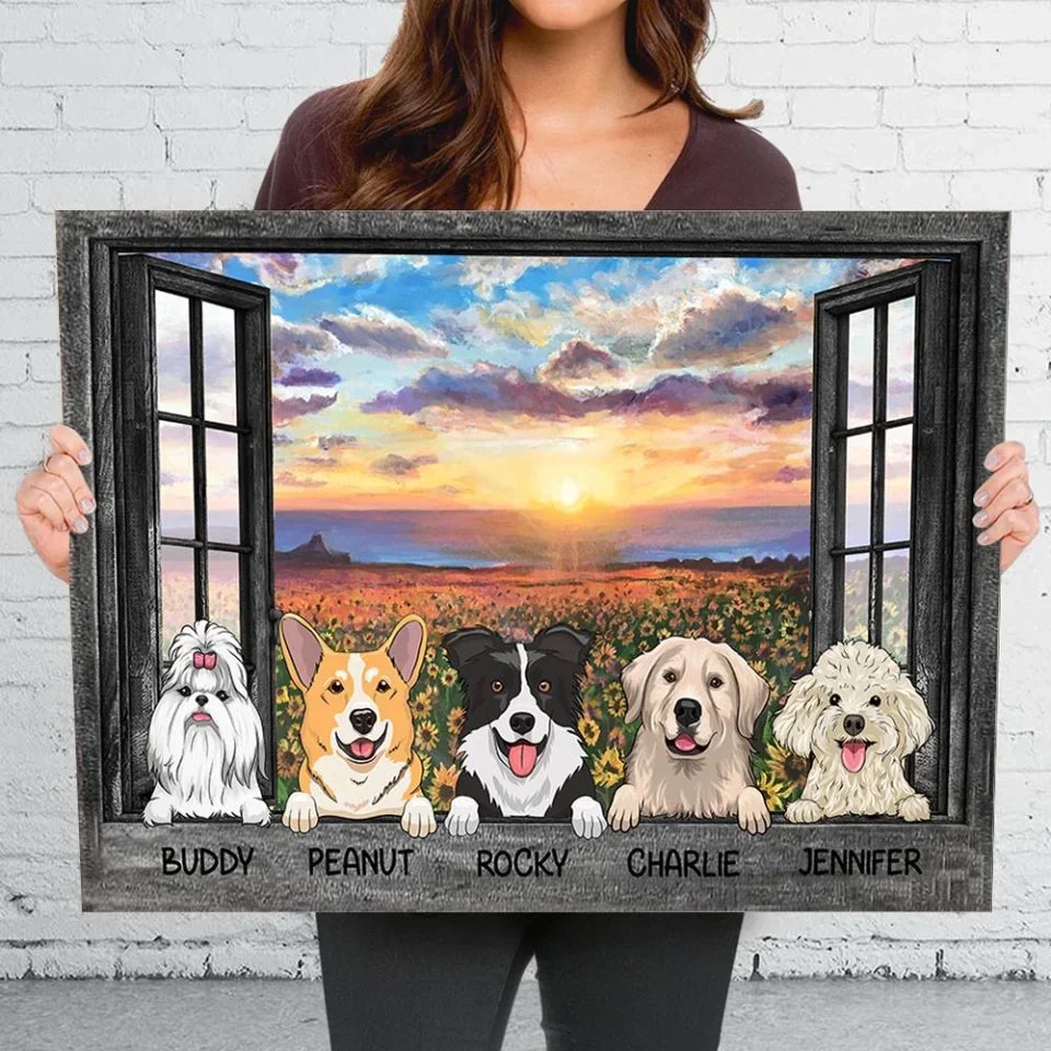 loss of dog gift canvas personalized design wall art detail view