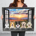 loss of dog gift canvas personalized design wall art detail view