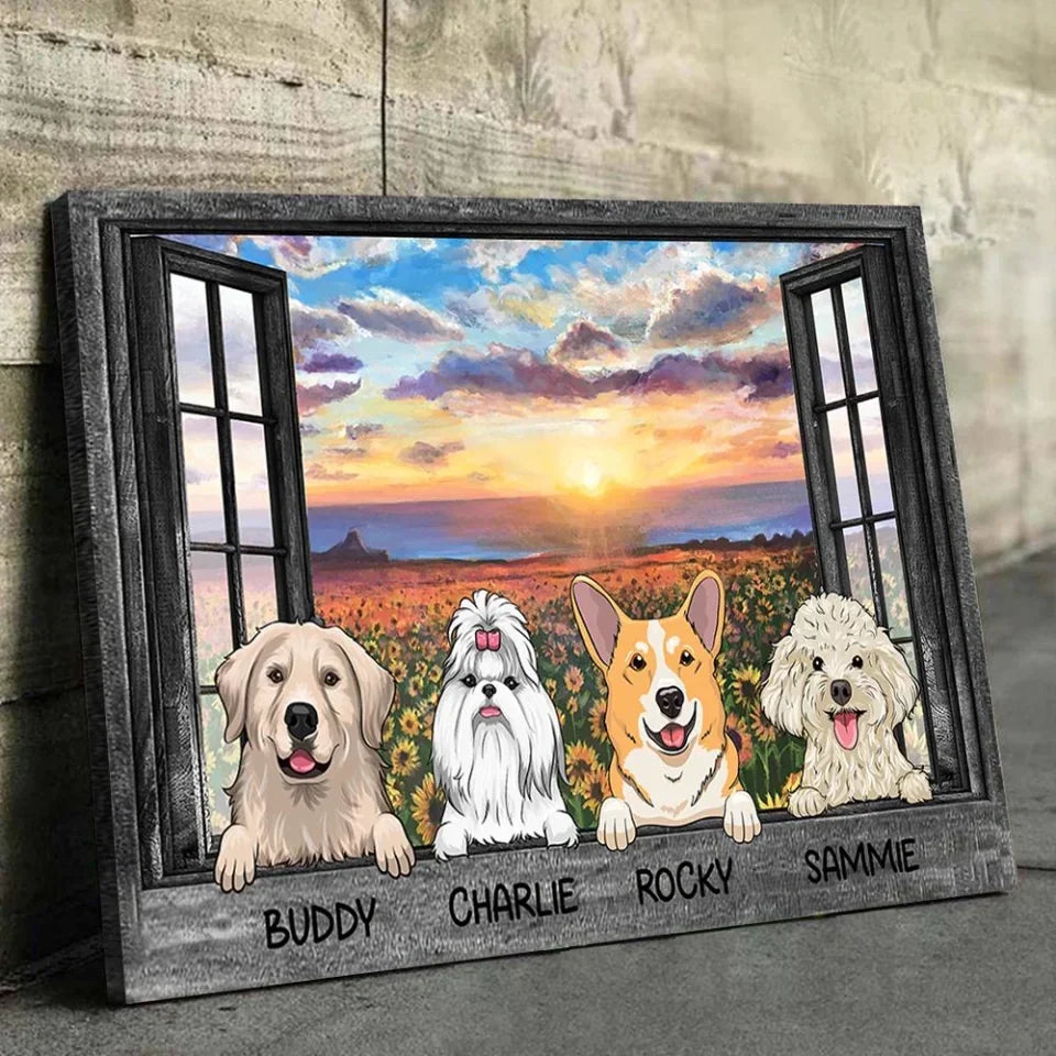 personalized design loss of dog gift canvas wall art main view