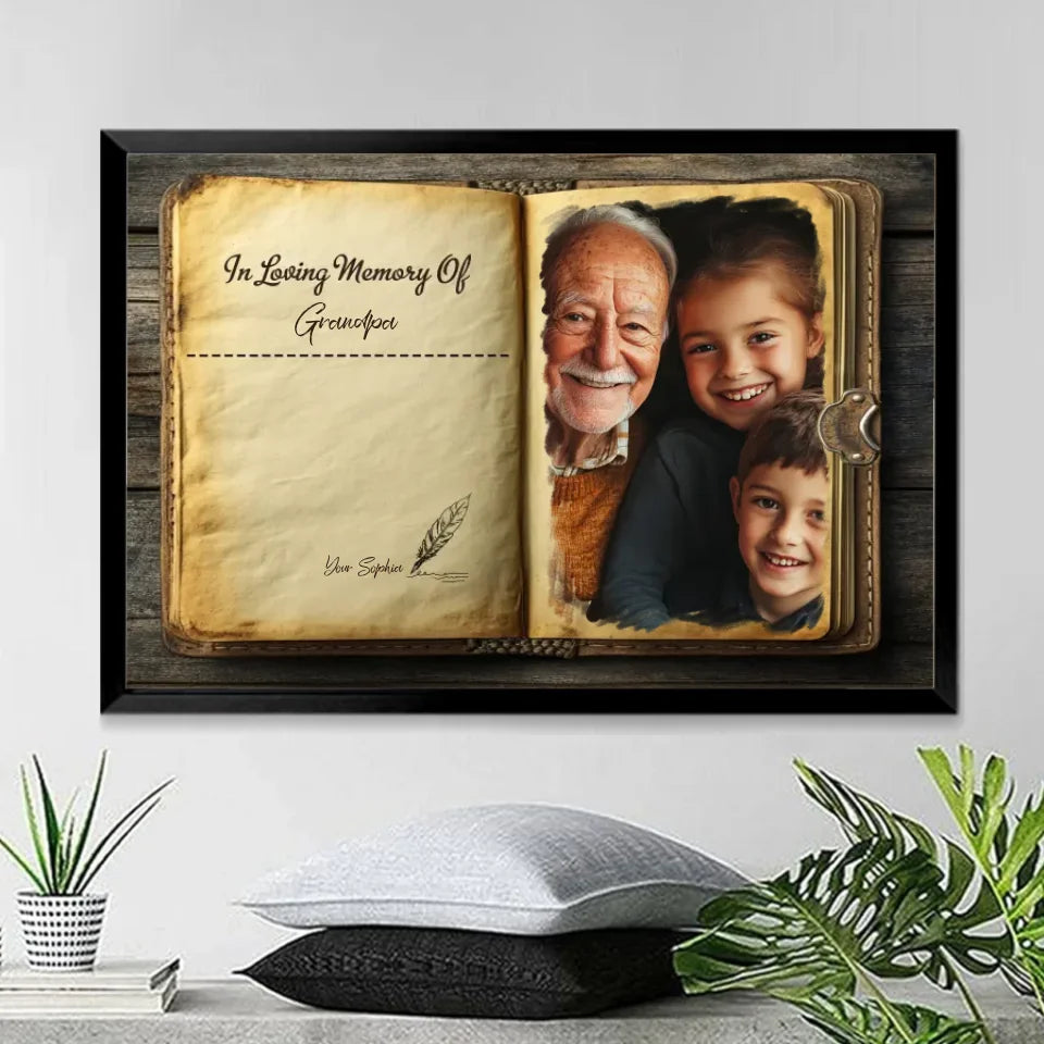 canvas personalized photo wall art memorial keepsake poster and canvas