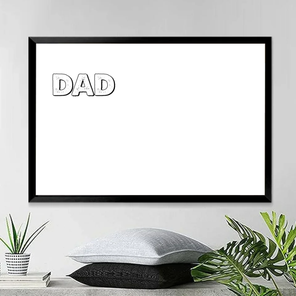nation flag dad grandpa walking with kids canvas or poster meaningful wall art fathers day gift for grandpa