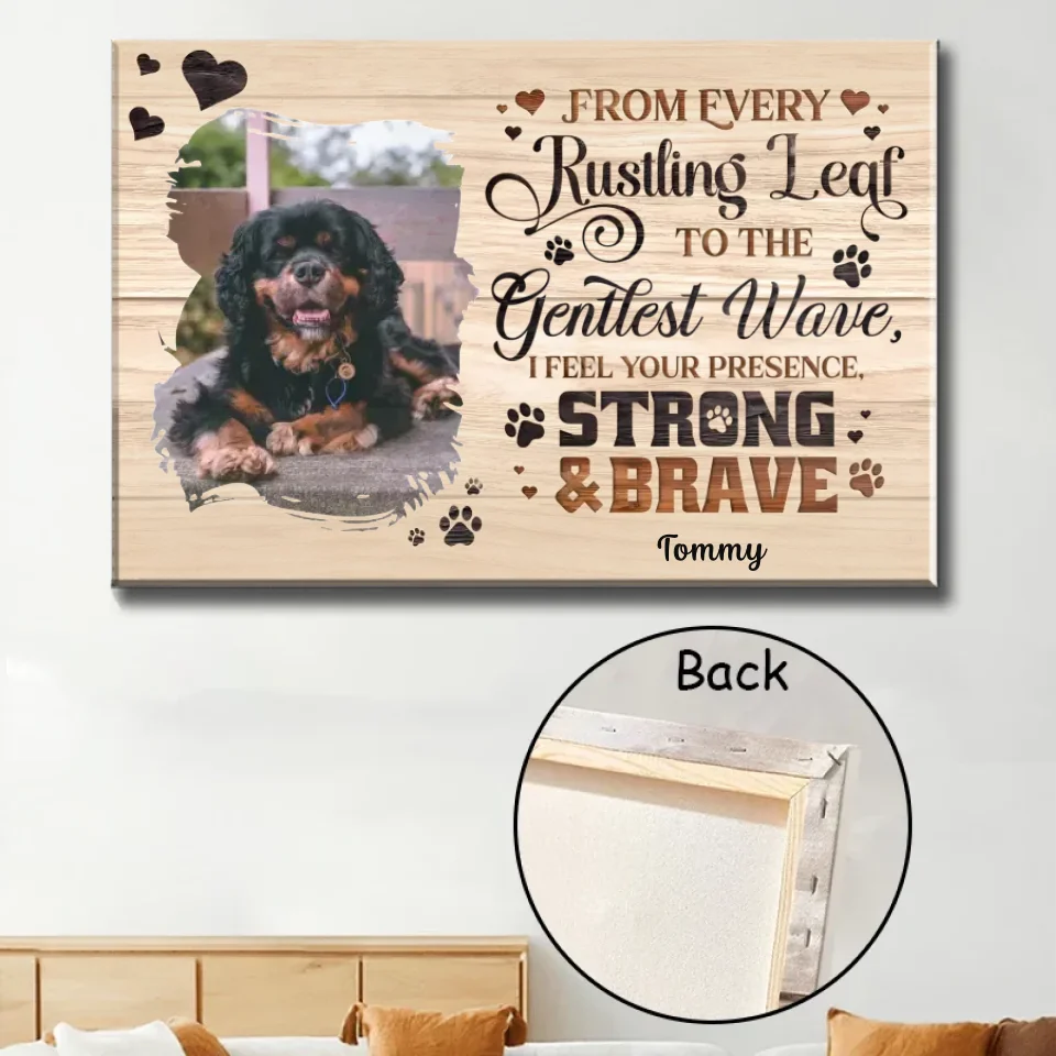 Canvas Unframed Personalized Photo Memorial Gift Sympathy for Loss of Dog