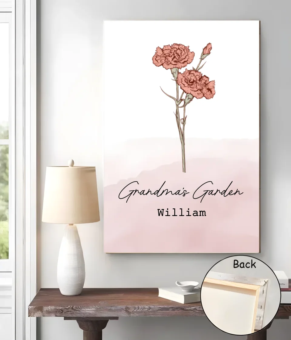 family blossoms canvas or poster meaningful wall art home decor gift for grandparents
