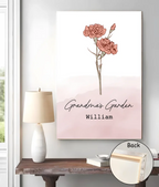 family blossoms canvas or poster meaningful wall art home decor gift for grandparents