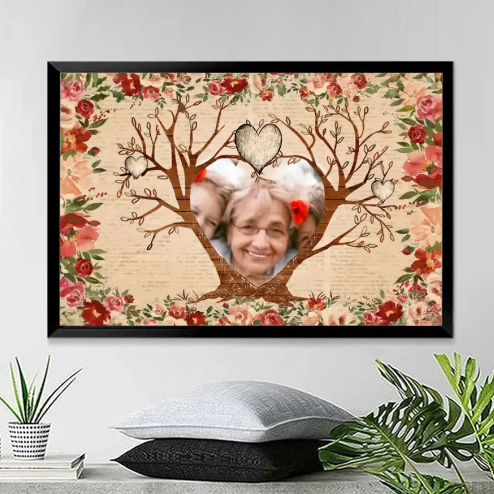 family tree of love poster personalized family names mothers day gift for grandparents