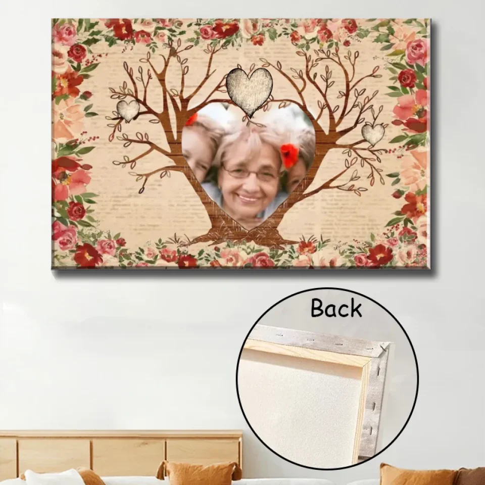 poster family tree of love personalized family names mothers day gift for grandparents
