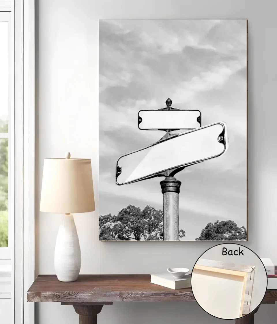 custom name wooden canvas print as a new home gift