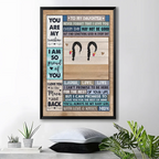 poster and wrapped canvas personalized gift for daughter front view