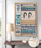 personalized poster and wrapped canvas gift for daughter detail view