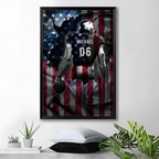 canvas unframed american football canvas personalized design wall art