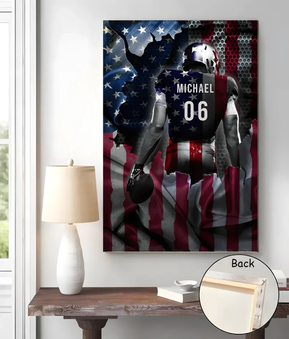 canvas unframed american football canvas personalized design gift for best friend