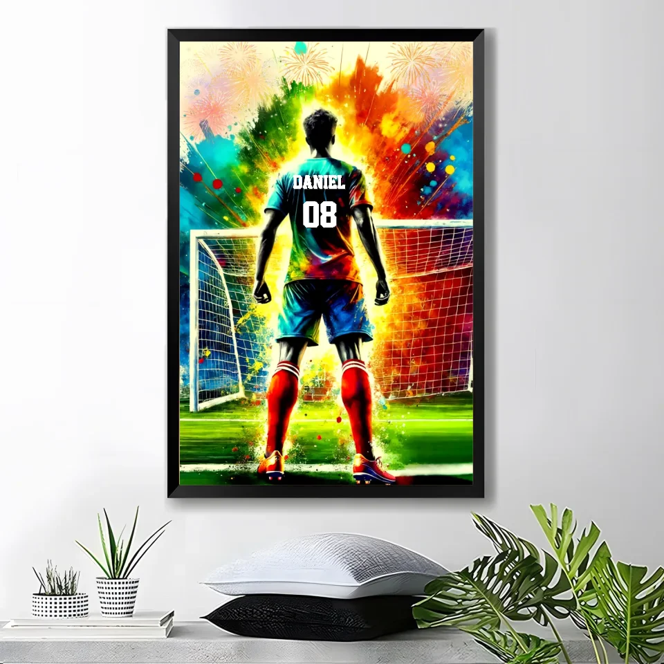 canvas unframed boy football room decoration poster personalized design wall art