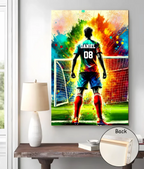 canvas unframed wood boy football room decoration poster personalized design gift for best friend