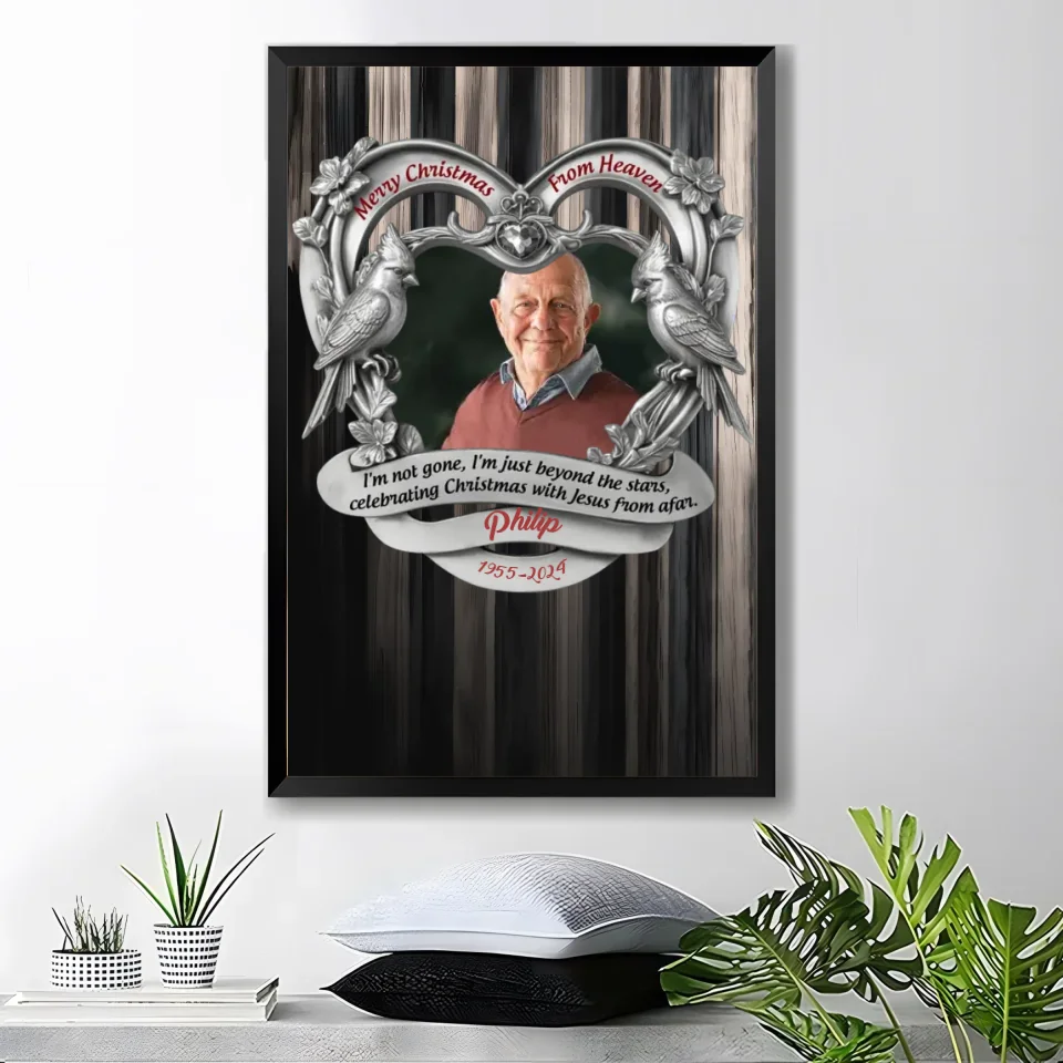 canvas personalized photo with name christmas remembrance poster and canvas