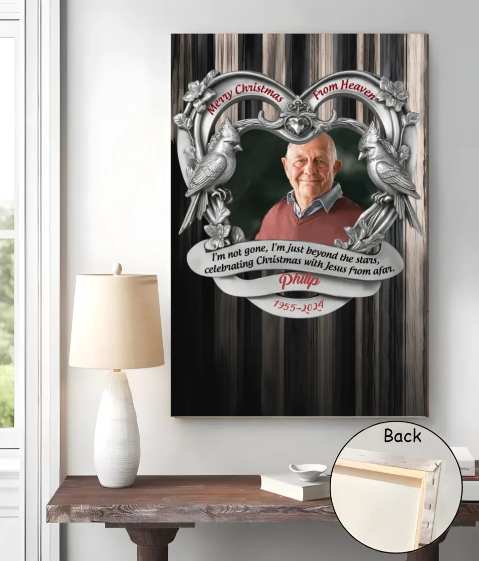 canvas personalized photo with name remembrance gift poster and canvas