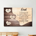 thank you dad gift with kids names custom gift for dad personalized gift