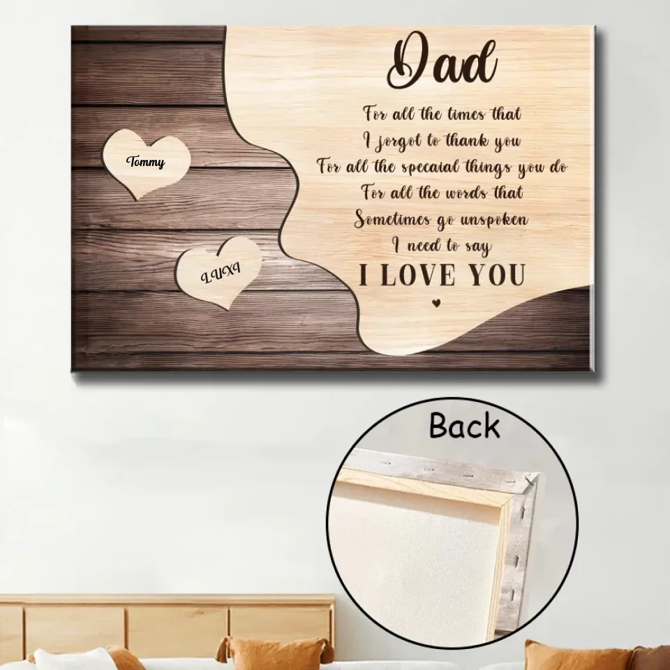 fathers day surprise custom gift for dad inspired by thank you dad gift with kids names