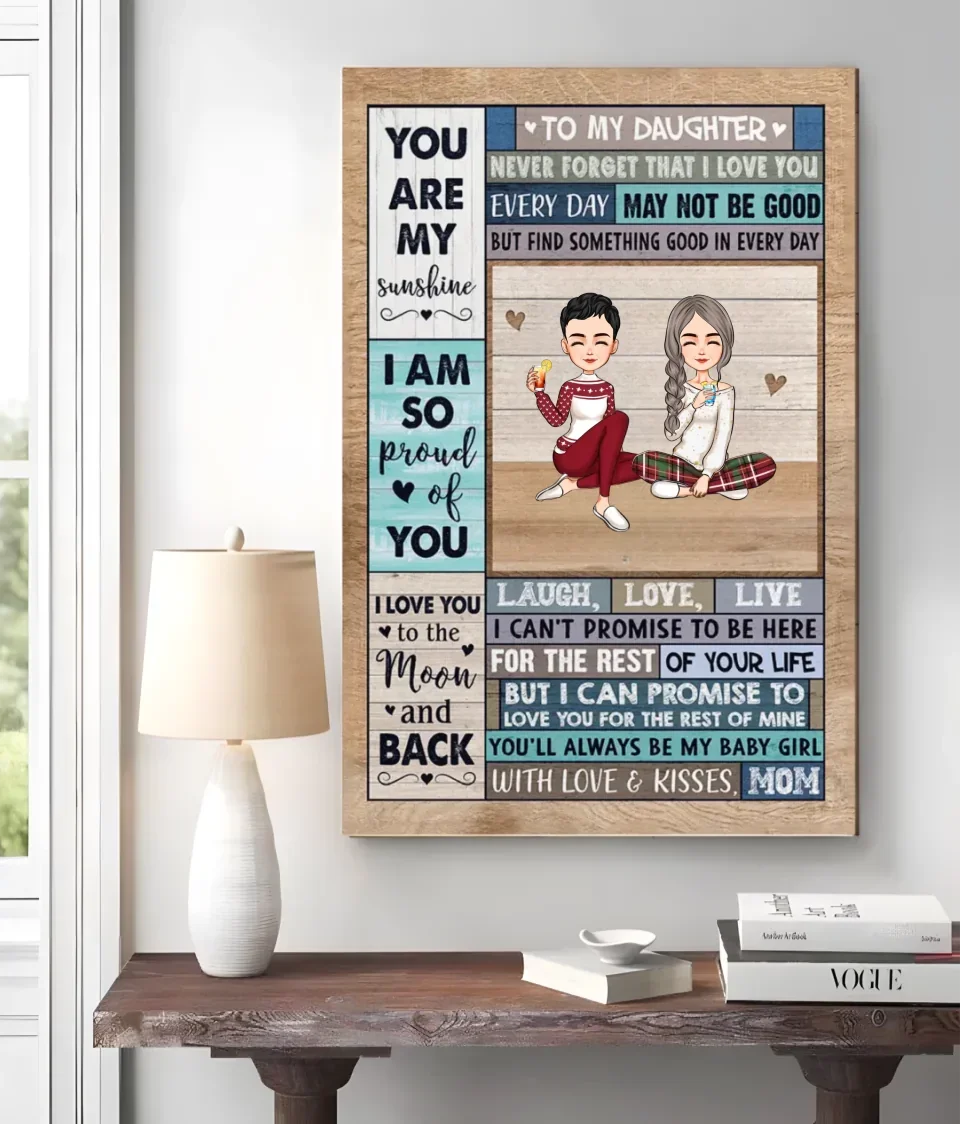 poster and wrapped canvas personalized gift for daughter main image