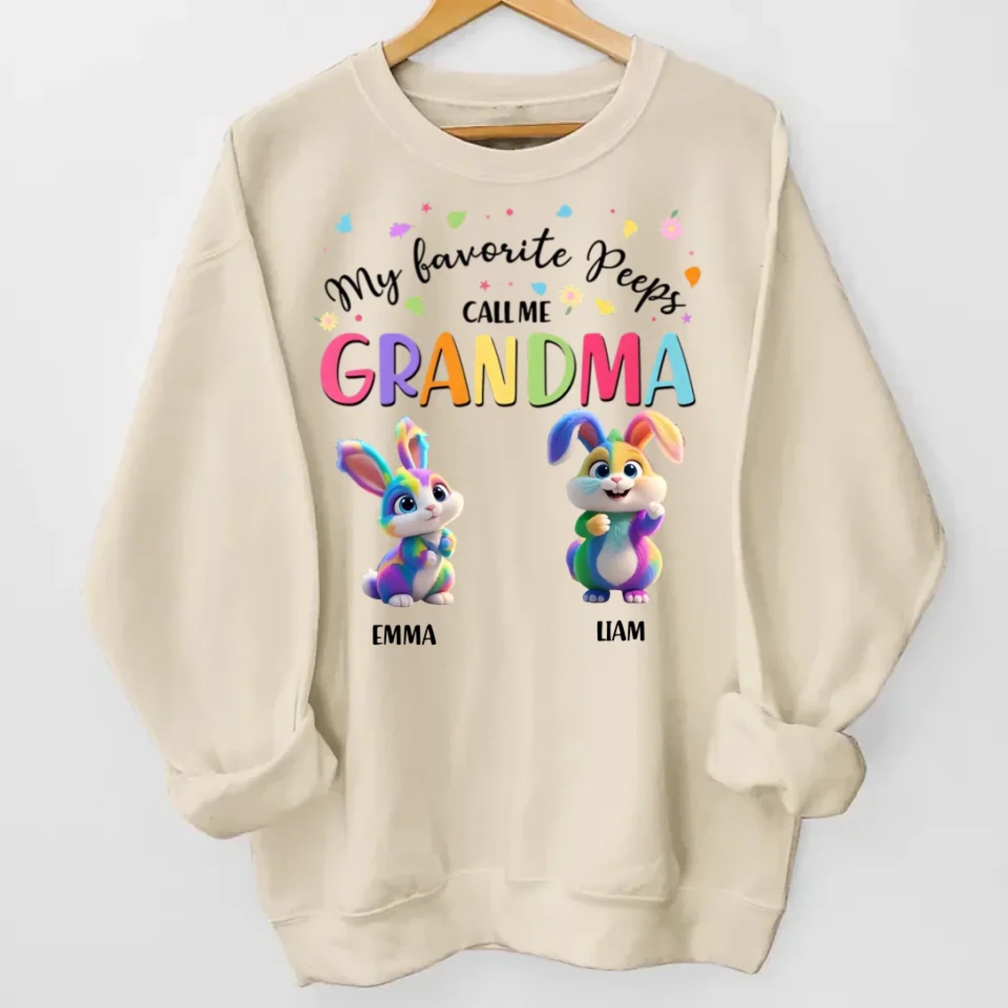 my favorite peeps call me grandma sweatshirt family keepsake for grandma